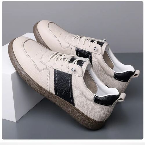 German training shoes, genuine leather top-grain cowhide trendy men's shoes