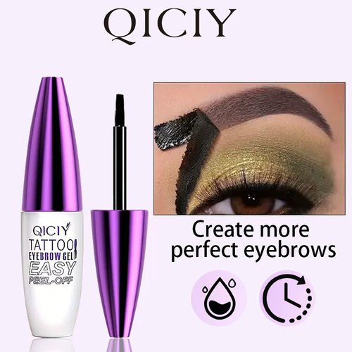 Semi-Permanent Eyebrow Tattoo Gel Paste with Easy Peel-Off Formula for Lasting Waterproof Effect