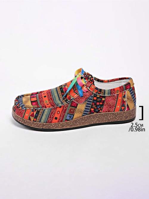 Large size ethnic style casual shoes for women