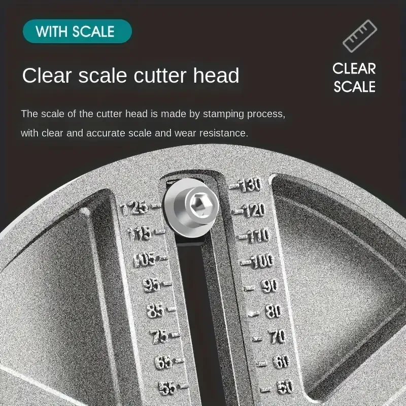 Adjustable Hole Saw Cutter, Precision Woodworking Tool for Drilling Wood, Plastic, Drywall, Thin Metal with Center Drill & Installation Wrench