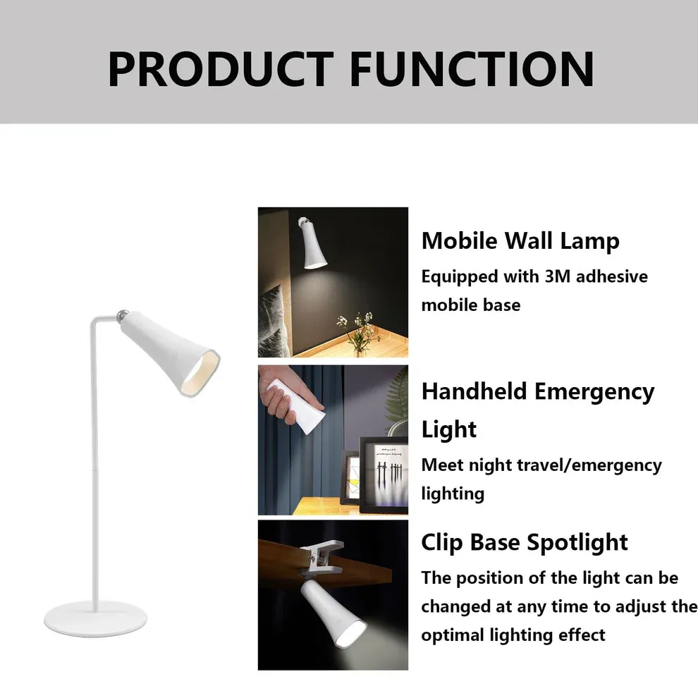 4 in 1 Led Desk Lamp with Magnetic Wireless Rechargeable