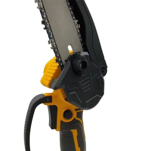6-Inch Portable Cordless Chainsaw - High Power, Handheld Electric Saw for Outdoor Logging & Tree Cutting, Yellow (Battery & Charger Not Included)
