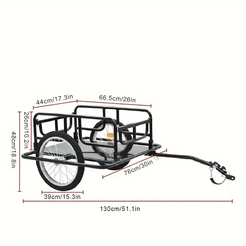 Foldable Pet and Cargo Bicycle Trailer