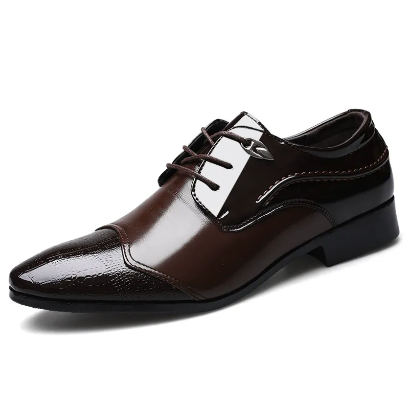 Spring new large size casual leather shoes for men