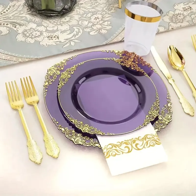 Purple Party Tableware Set