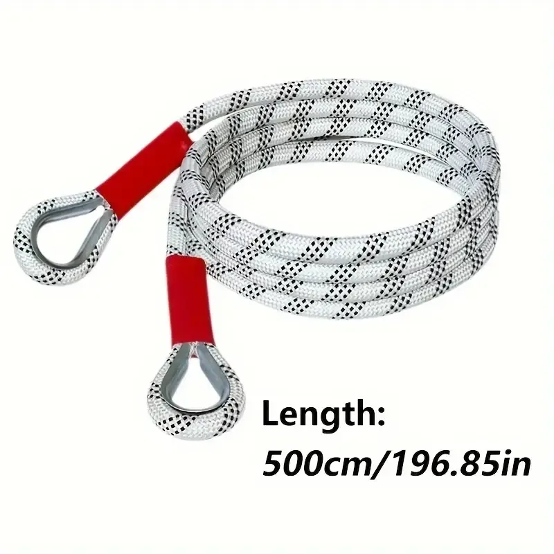 Heavy-Duty Nylon Car Tow Rope - 5m Tensile Strength, Durable Off-Road Recovery Strap for Emergency Vehicle Assistance