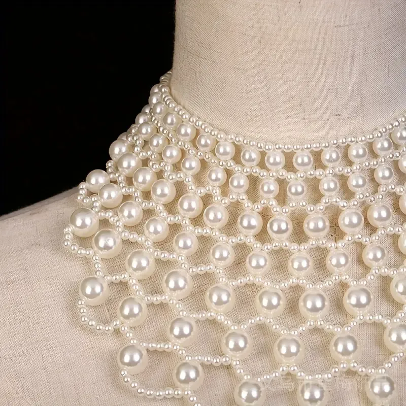 Faux Pearl Choker Necklace