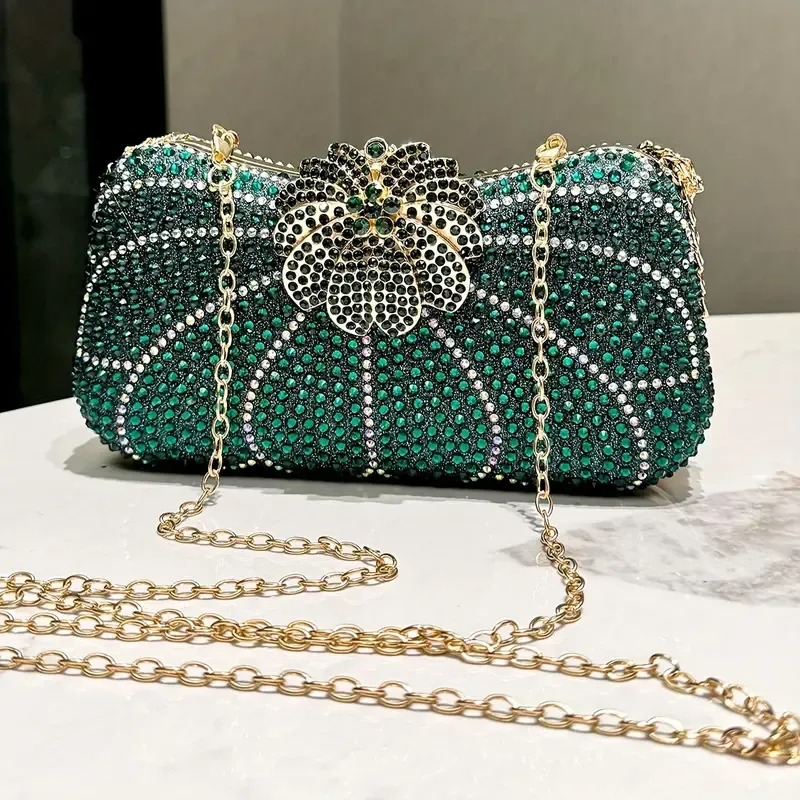 Luxurious Striped Glam Evening Clutch Purse