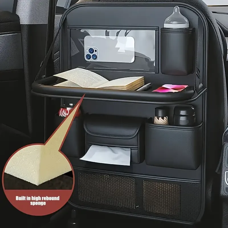 Backseat Organizer with Foldable Tray