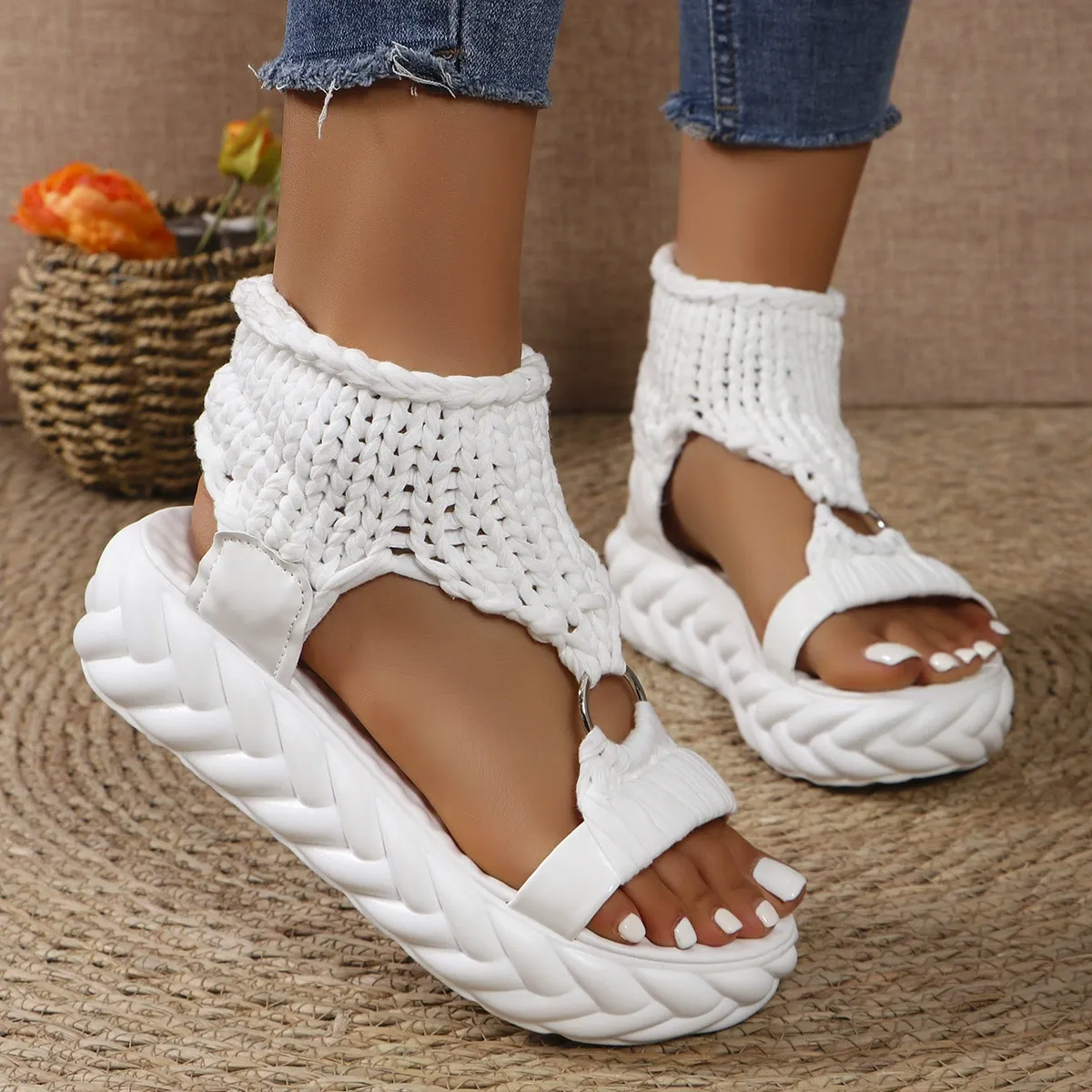 thick-soled platform sandals for women