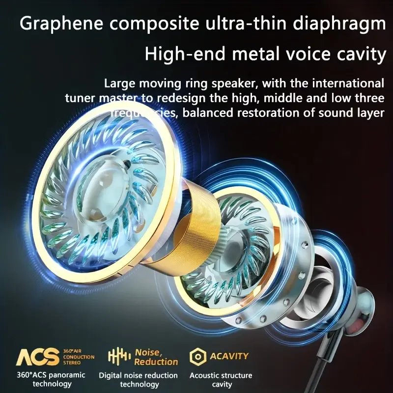 Wireless Earphones Wireless Earphones | Outdoor Sports Headphones New in 2025, Can Be Hung on the Neck, Neck Hanging Style Suitable for Exercise, In-Ear Type with Both Ears, The Neck Ring Can be Bent at Will,