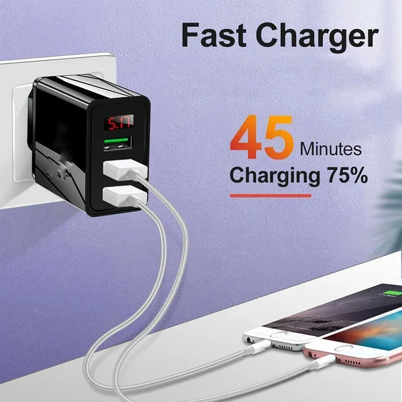 🔥BIG SALE 50%🔥🔥Three USB Port Phone Charger