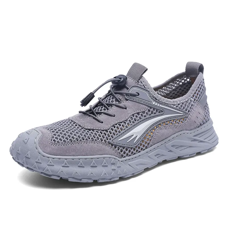 Summer new mesh surface men's sports shoes, mesh soft soles outdoor casual mesh fabric sports shoes