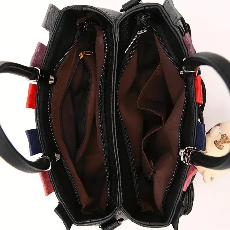 Niche Classic Colorblock Braided Design Bag, Trendy Elegant Satchel Bag For Women, Gift Bag For Mom