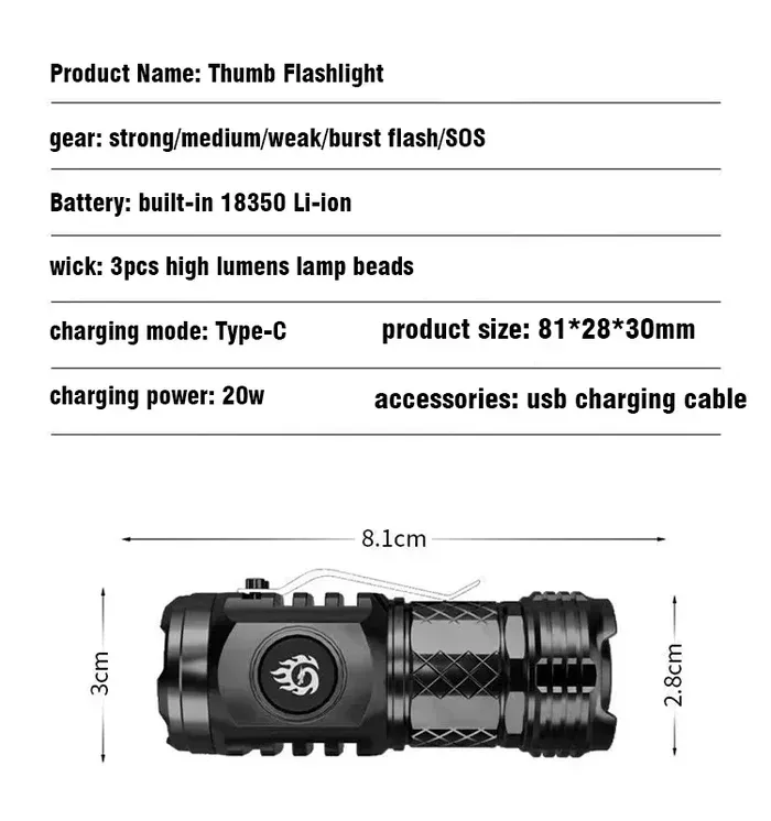 Super Power Mini Flash Flashlight