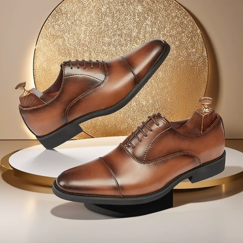 Three-joint leather shoes men's non-slip