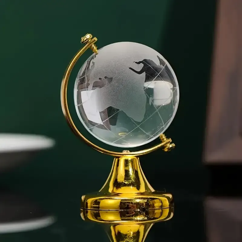 1pc Elegant Crystal Globe Decor - Perfect for Office, Bedroom, or Entryway - Ideal Christmas, Valentine's Day, New Year Gift