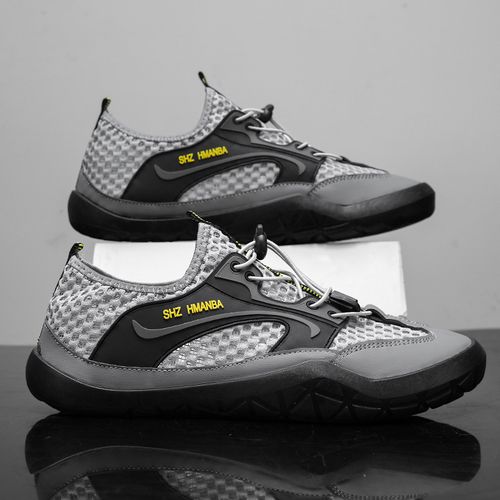 Hollowed-out summer men's shoes with large mesh sports shoes