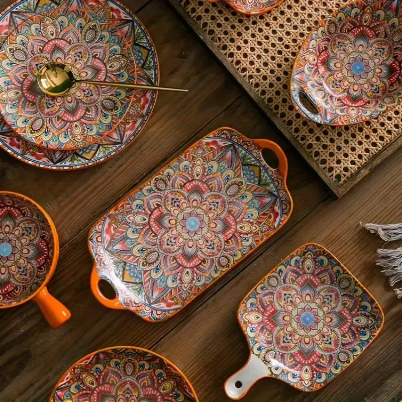 Bohemian Handcrafted Ceramic Dinnerware Set