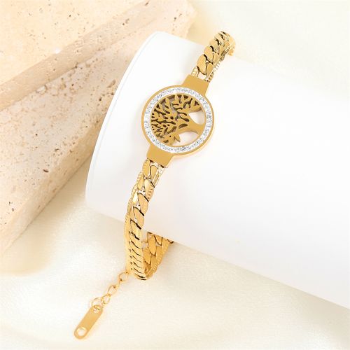 Golden Inlaid Rhinestones