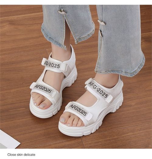 mouth outer wear thick-soled wedge sandals