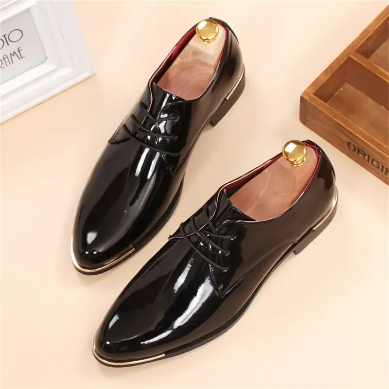 Men's Sleek Business Casual Shoes - Versatile Slip-On Loafers with Durable Rubber Sole, Perfect for Work & Leisure