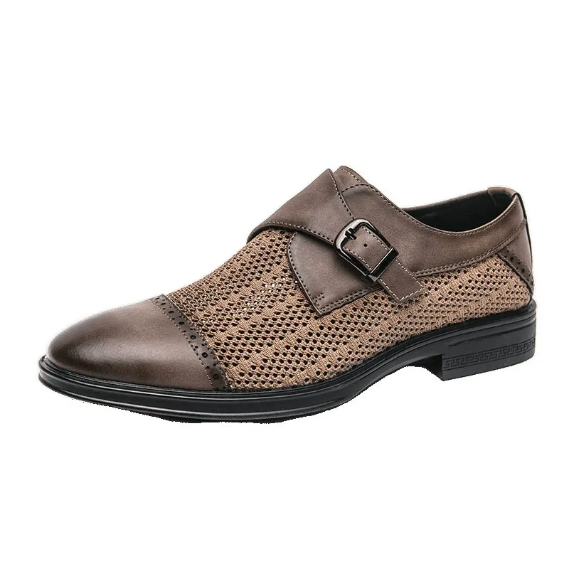 Large-sized breathable leather shoes, pointed-toe leather shoes, and casual cool leather shoes