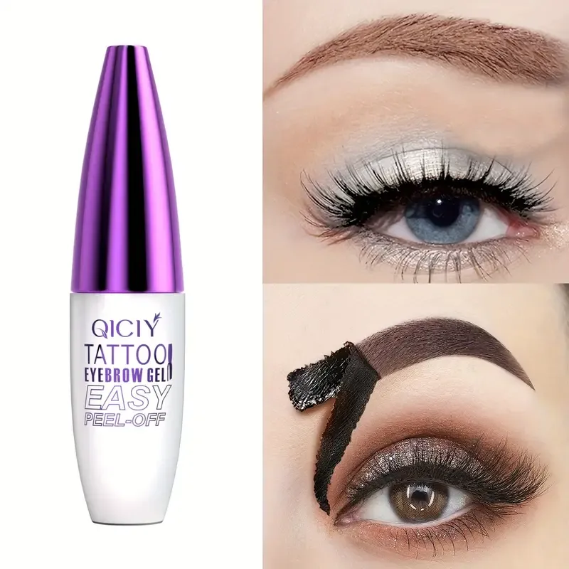 Semi-Permanent Eyebrow Tattoo Gel Paste with Easy Peel-Off Formula for Lasting Waterproof Effect