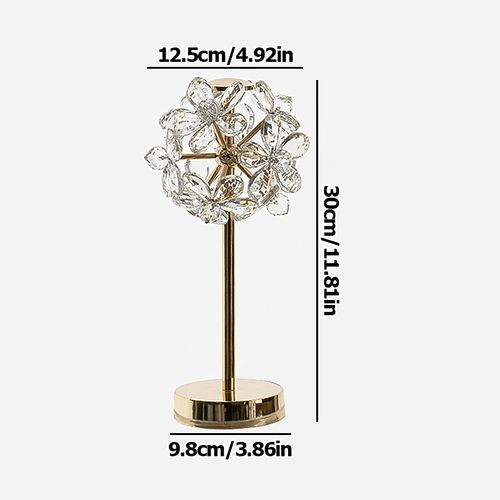 1PC Crystal Ball USB Bedroom Bedside Table Lamp, Mini Study Desk Dandelion Decorative Ambient Lighting Supplie