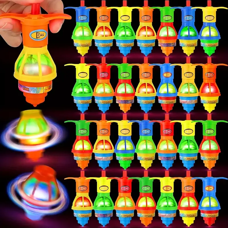 LED Flickering UFO Spinning Gyro Toy