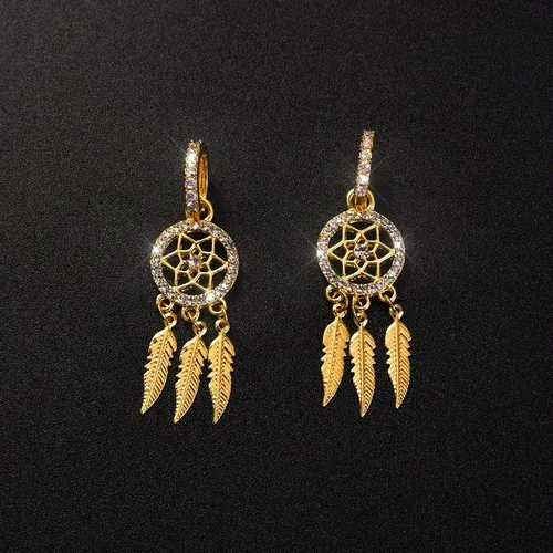 🎁Hot Sale🎁Dreamcatcher Golden Earrings