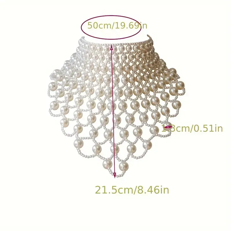 Faux Pearl Choker Necklace