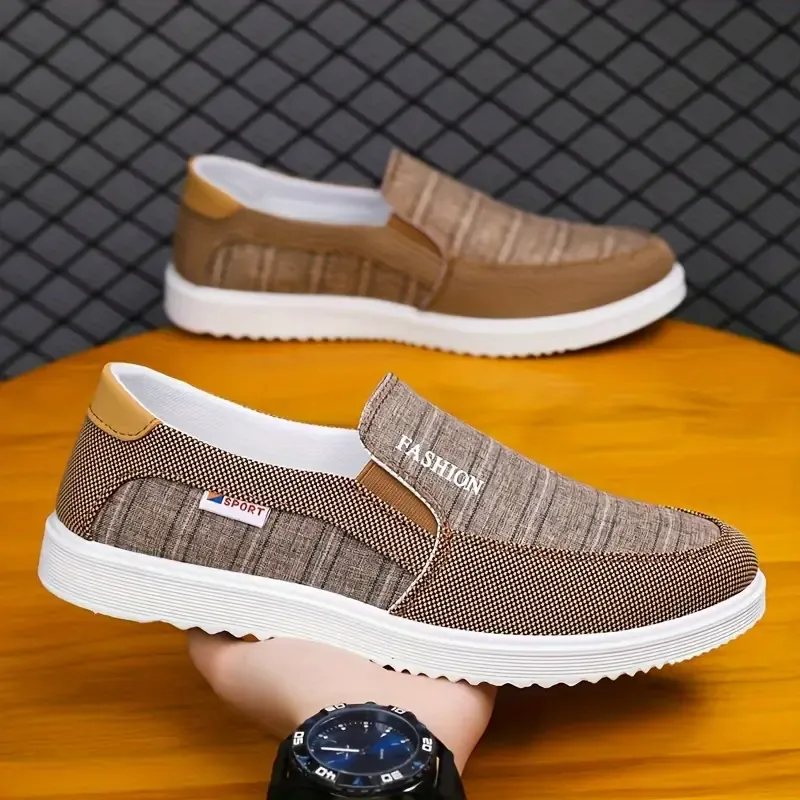 trendy men's casual sneakers slip-on shoes