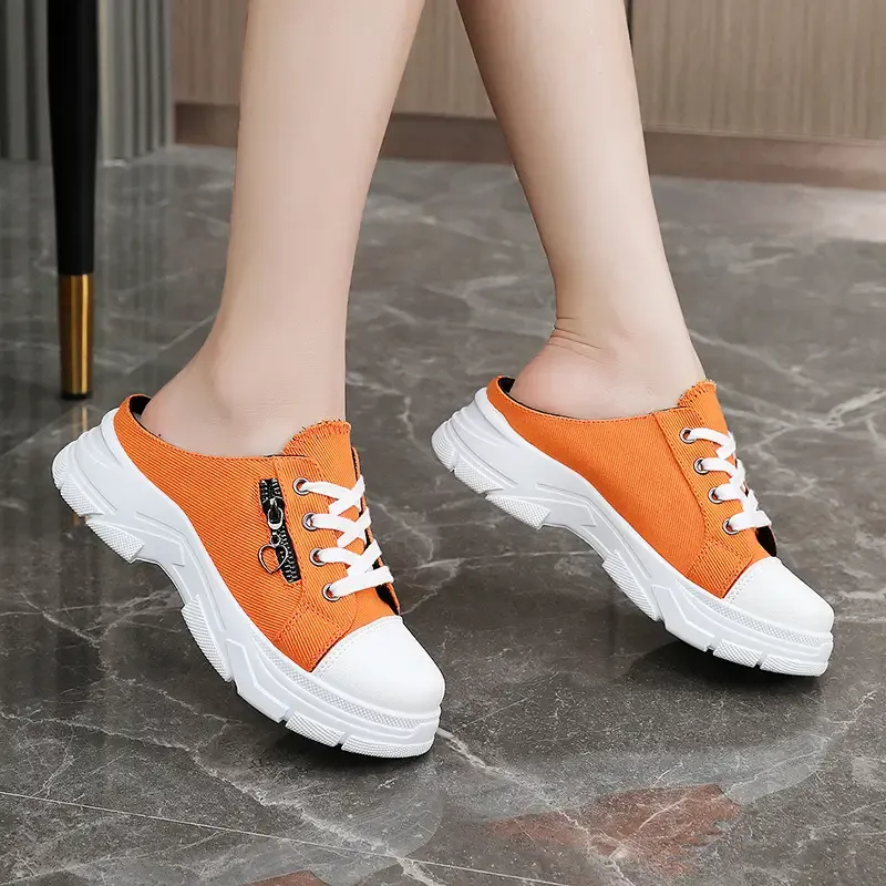 Women's Comfort Mule Sneakers - Solid Color