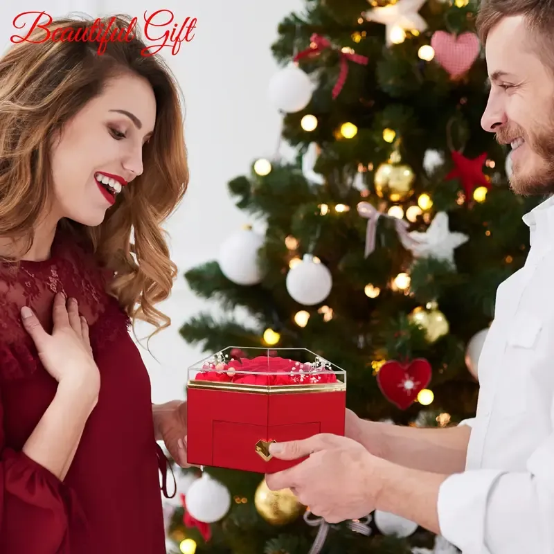 Eternal Rose Necklace Jewelry Gift Box