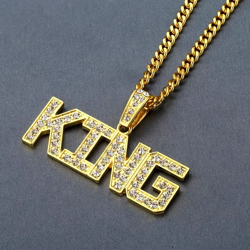 Letter King Pendant Necklace