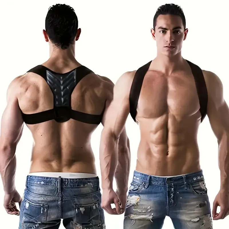 Posture Back Brace For Men And Women, Breathable Material And Durable Buckle - Adjustable Back Support With Stylish Patterns
