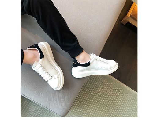 2025 new large size white shoes sports casual men's shoes net celebrity trend heightening shoes