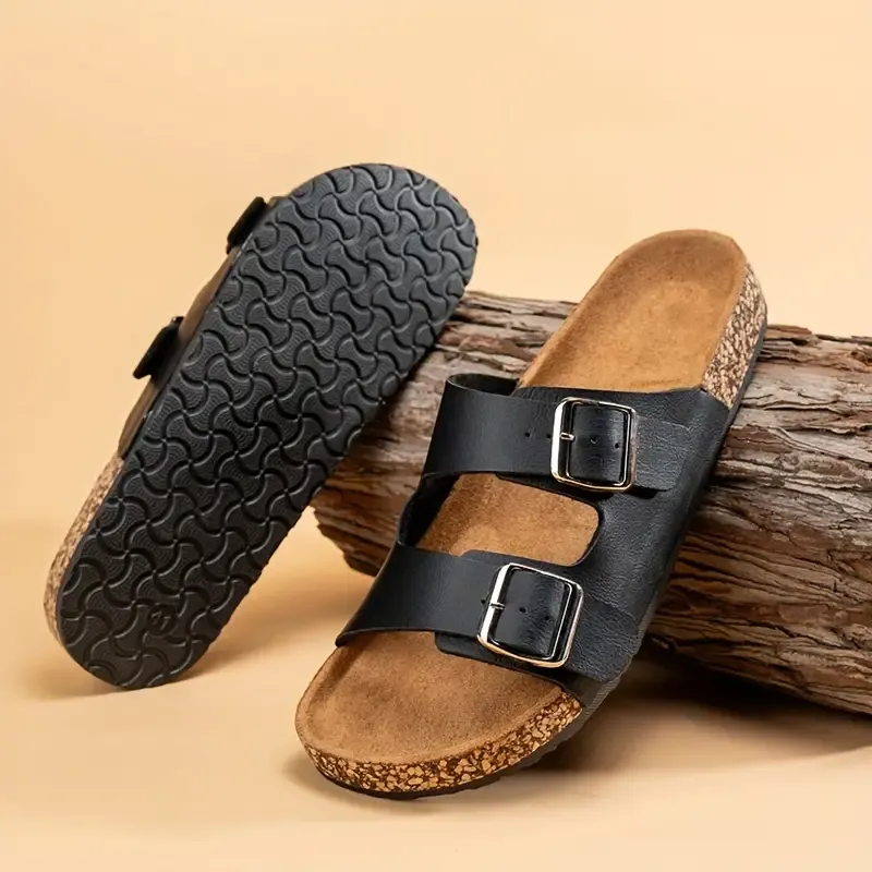 Men's Adjustable Open Toe Breathable Slippers, Comfy Non Slip Durable Casual Beach Water Shoes For Men's Outdoor Activities