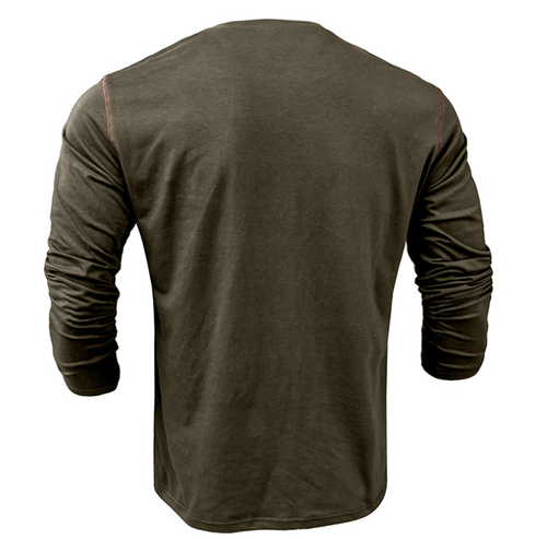 Men's long sleeve T-shirt color block knit