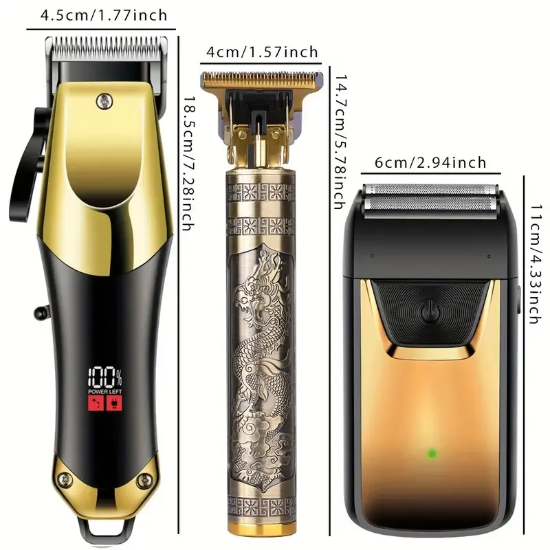 Set Professional Men's Electric Hair Clippers Kit