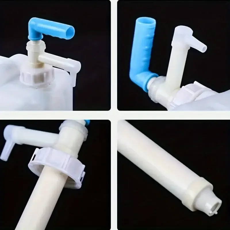 PET Manual Drum Pump - 1pc Industrial-Grade Hand-Operated Oil Fluid Transfer with Durable Plastic Extractor Heads - Multipurpose Liquid Dispensing Tool for Efficient and Easy Operations