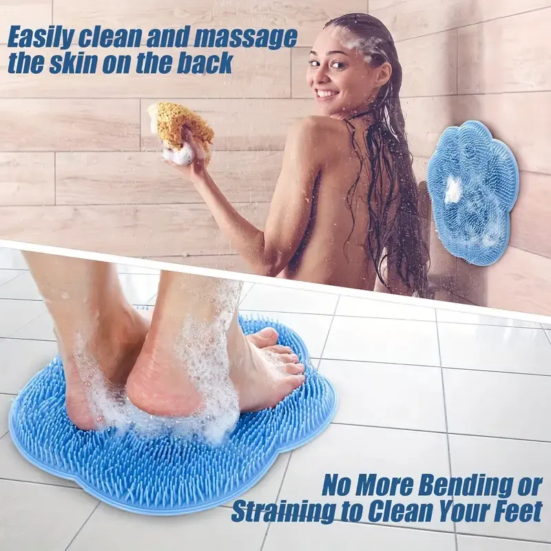 Soft Bristle Foot Massager: Relieve Foot Fatigue, Promote Blood Circulation - Non-slip Suction Cups - Easy to Hang and Dry - No Alcohol