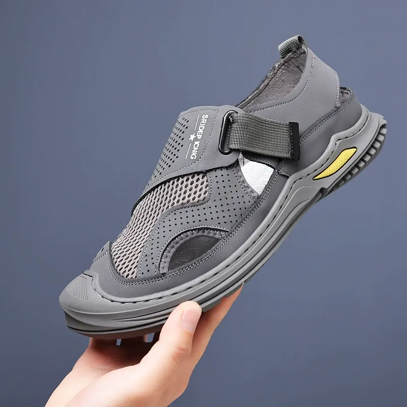 Men's Breathable Slip-On Sandals with Adjustable Straps