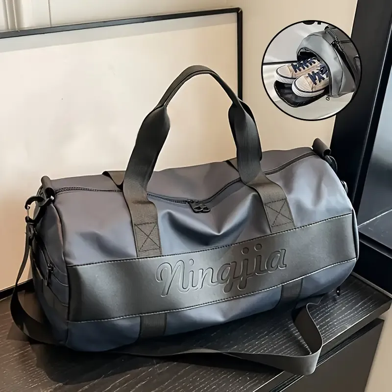 Large Capacity Sports Gym Bag, Durable Carry-On Duffel with Shoe Compartment, Fitness Yoga Travel Luggage