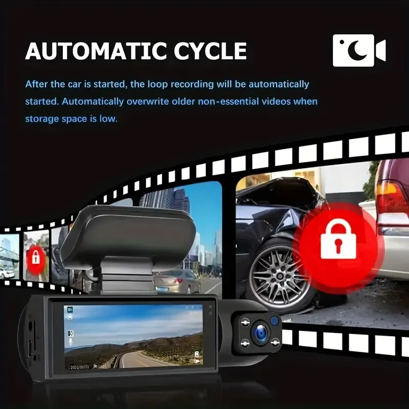 1080P Dual Camera Dash Cam For Cars