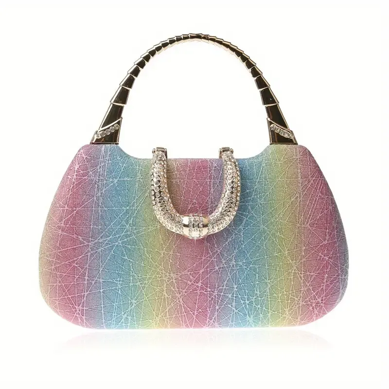 colored stone pattern small square bag