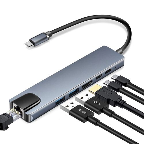 8-in-1 USB-C Hub - 4K HDTV Adapter