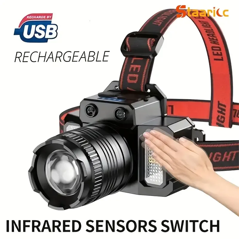 Rechargeable LED Sensor Headlight