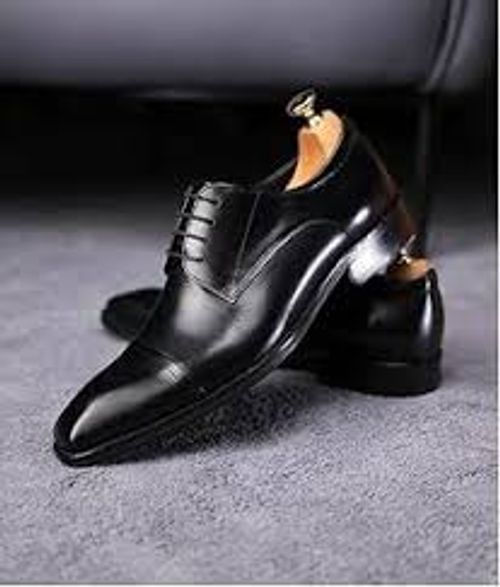 Oxford three-joint three-dimensional square toe leather shoes men's Japanese classic casual leather shoes